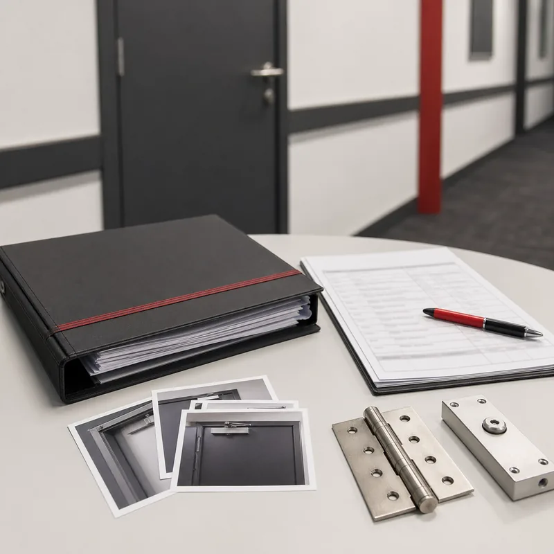 Fire door handover records and hardware details